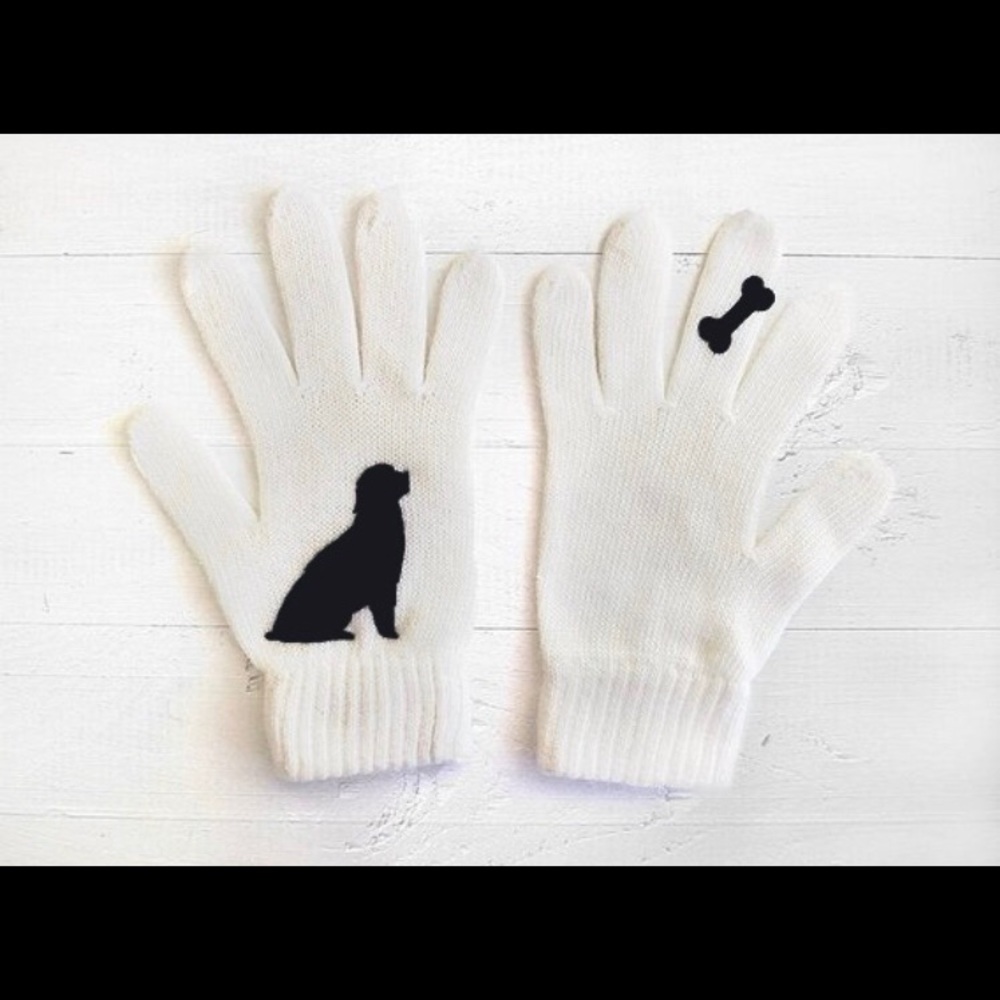 Dog Print Gloves New In Bag